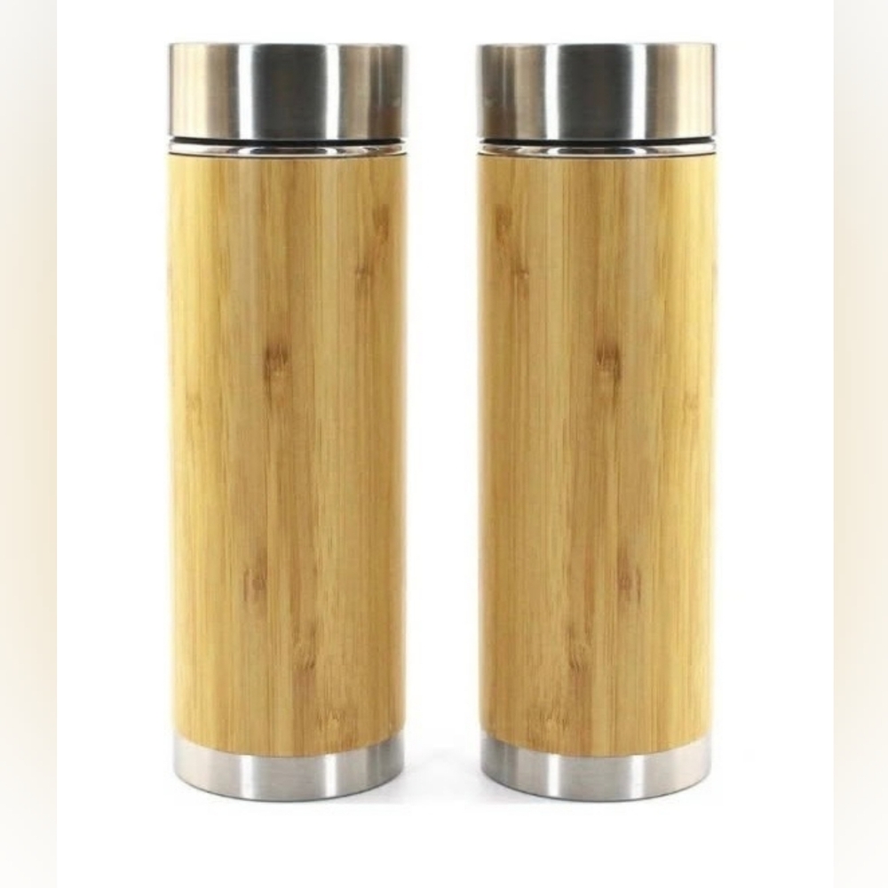 Bamboo Stainless Steel Insulated Tumbler Set